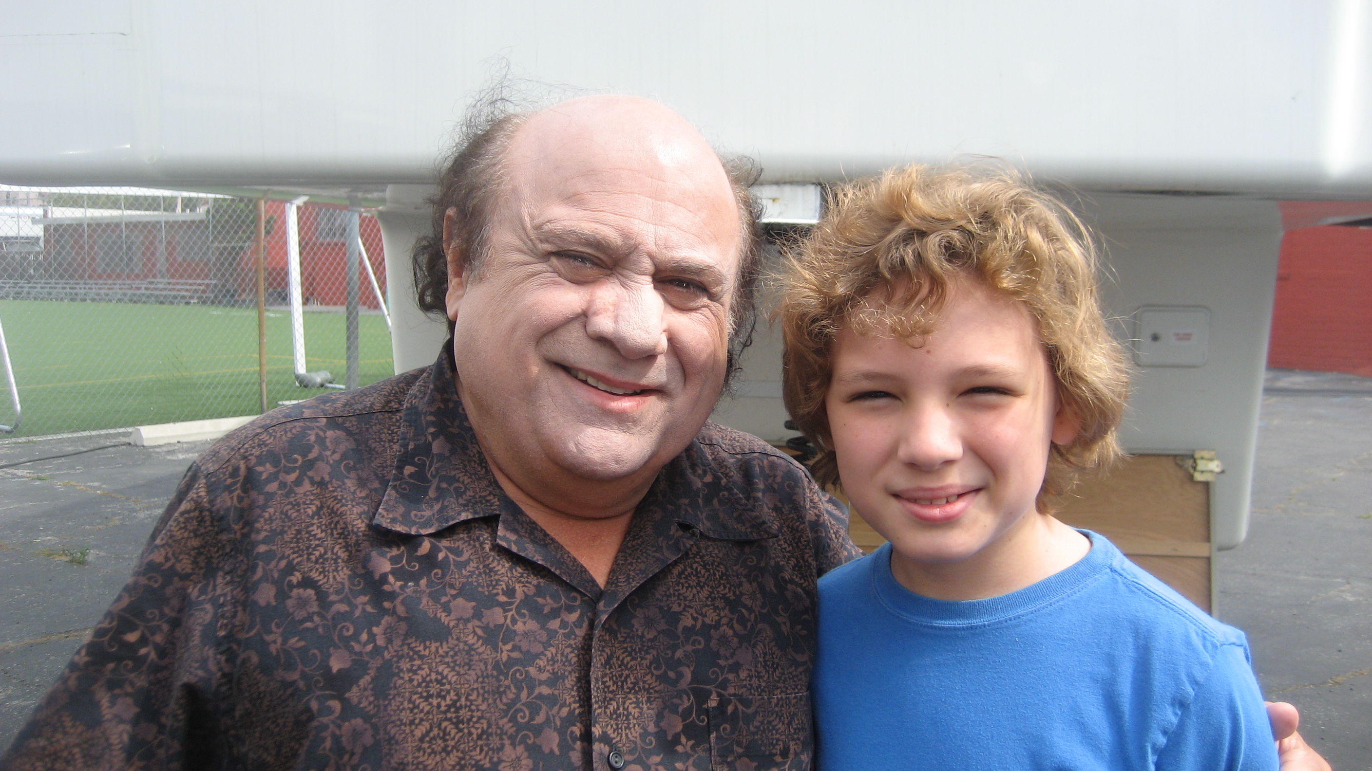 Maxim with the great Danny DeVito (in make up) on the set of 