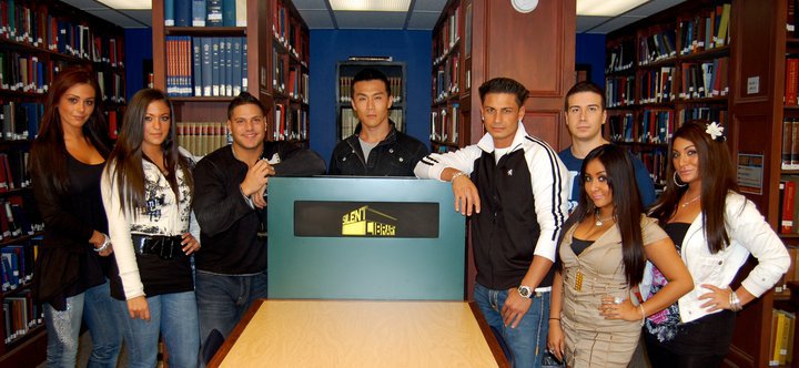 The Jersey shore were once contestants on an episode of Silent Library.