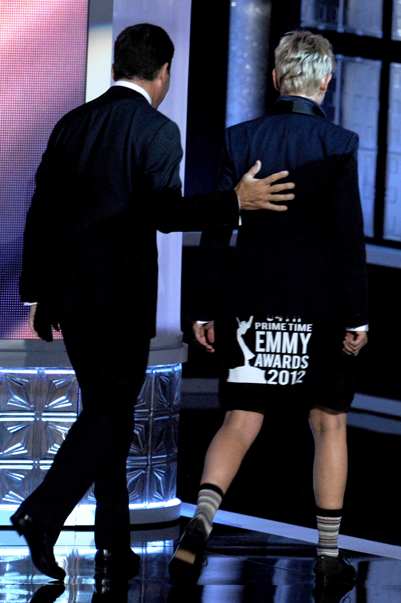 Ellen DeGeneres and Bruce Rosenblum at event of The 64th Primetime Emmy Awards (2012)