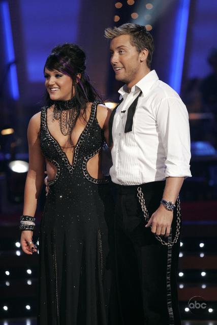 Still of Lance Bass and Lacey Schwimmer in Dancing with the Stars (2005)