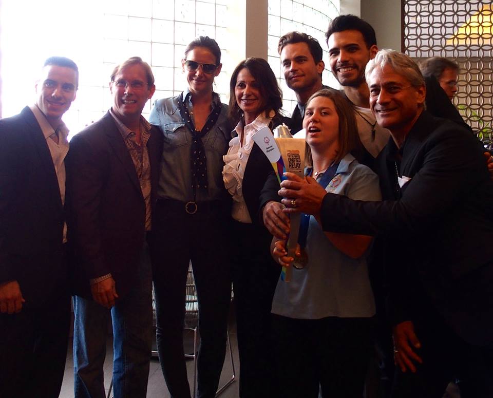 Great people supporting a great cause Gold Meets Golden. Geovanni Gopradi, Lucy Meyer, Katie Holmes,Nadia Comaneci, Matt Bomer,Greg Louganis, Bart Conner and Jake Dalton.