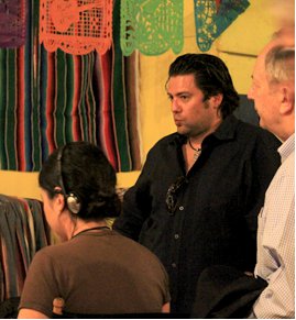 Armando Montelongo, on the set of 