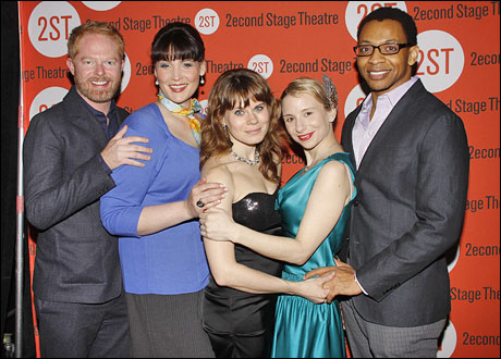 Actor Derrick Baskin with the original cast of Broadway's The 25th Annual Putnam County Spelling Bee at the 2nd Stage Gala