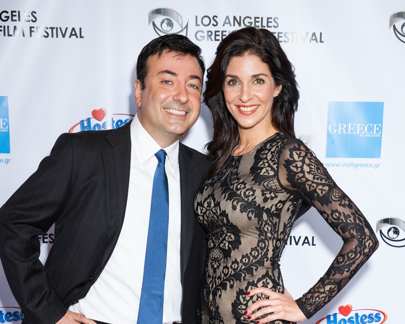 Eftehea Meli and Evan Spiliotopoulos at the 2015 Los Angeles Greek Film Festival.