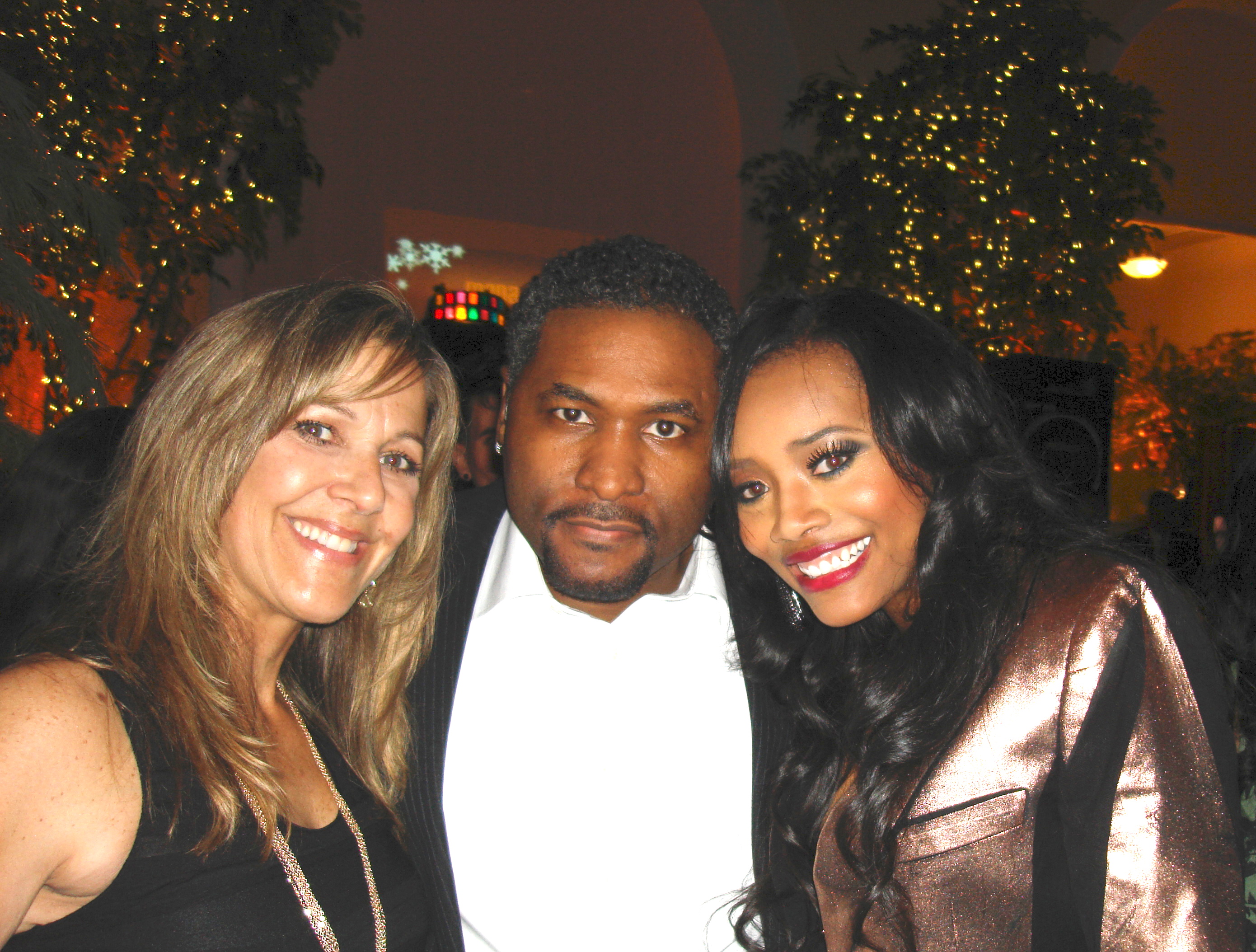 Karen Body, Spice Greene and Yandy Smith at Mona Scott-Young's 2013 Christmas party.