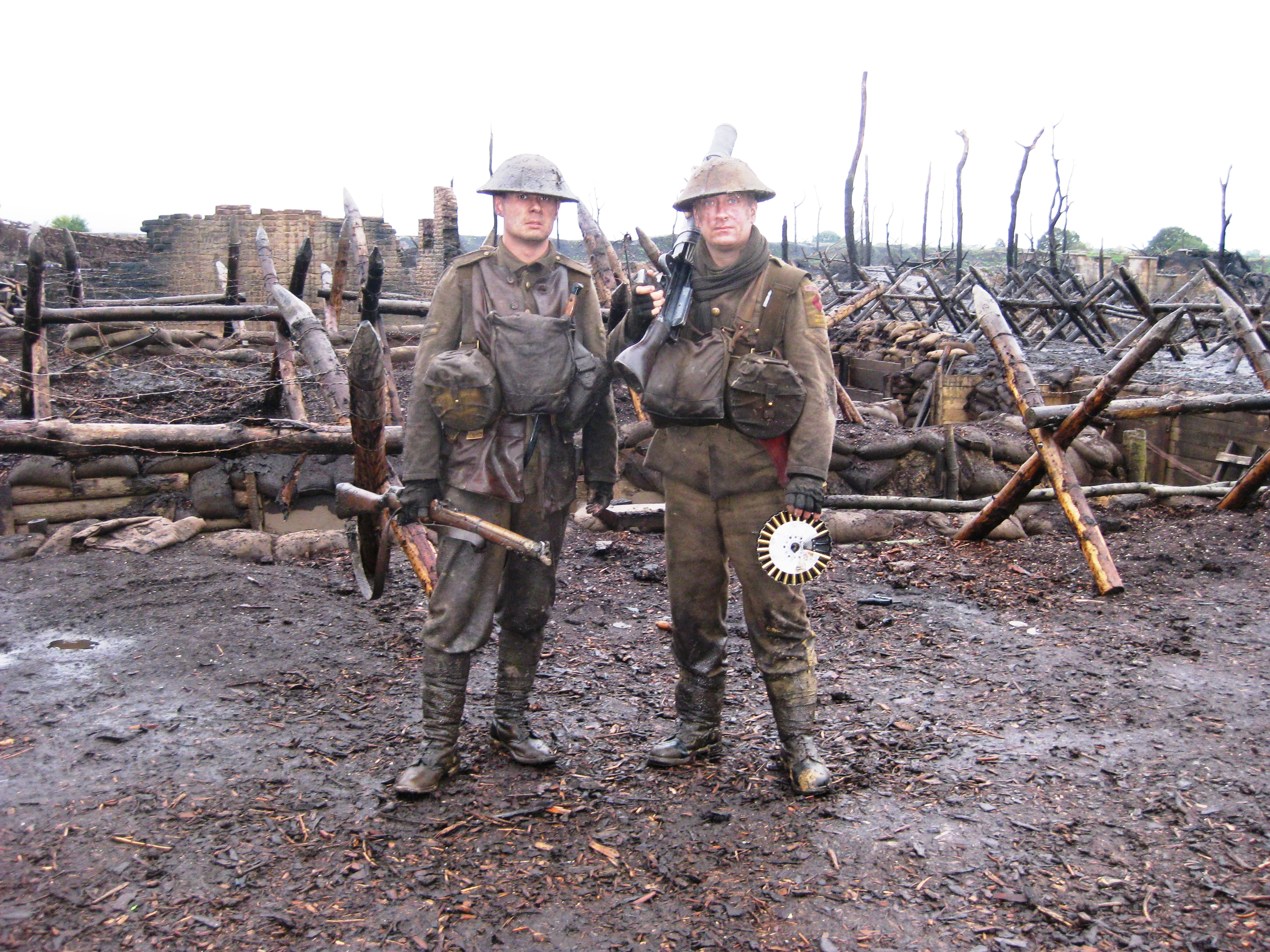 War Horse. Lewis gun team behind the British Trenches.