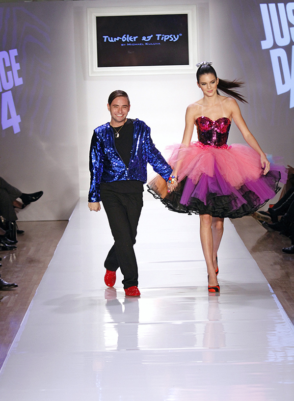 Michael Kuluva and Kendall Jenner walk the finale at the Tumbler and Tipsy New York Fashion Week Spring 2013 shaw.