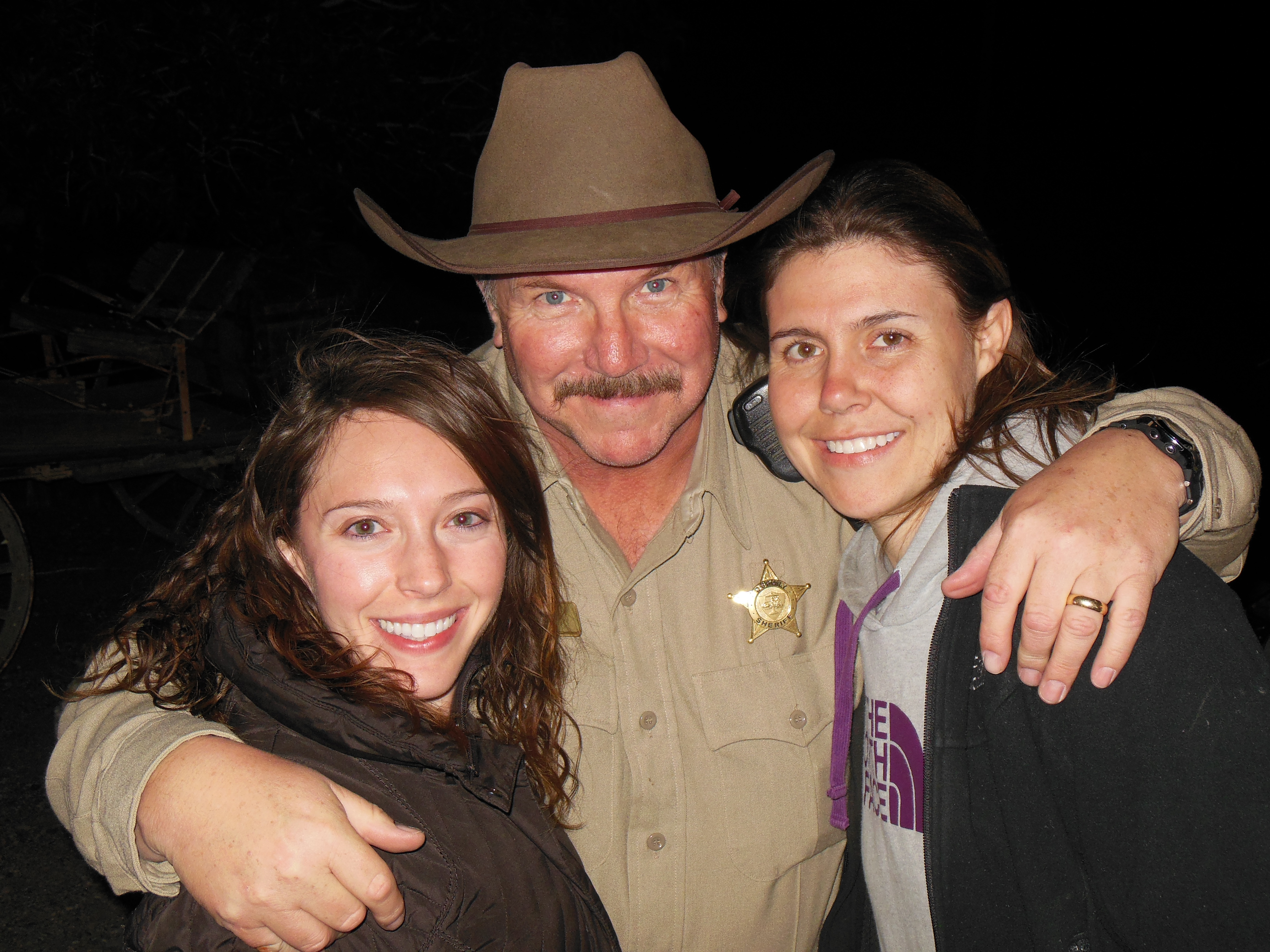 Daniel Knight on set of SAVAGED with Brittney Deutsch (left) and Courtney E. Hayes (right)