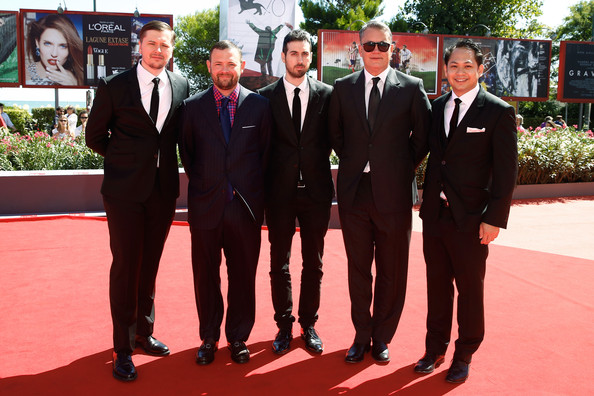 Jacob Jaffke, Christopher Woodrow, Ti West, Stuart Ford, and Peter Phok attend 'The Sacrement' Premiere during the 70th Venice International Film Festival at the Sala Darsena on September 2, 2013 in Venice, Italy.