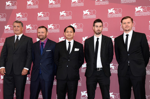 Stuart Ford, Christopher Woodrow, Peter Phok, Ti West and Jacob Jaffke attend 'The Sacrement' Photocall during the 70th Venice International Film Festival at Palazzo del Casino the on September 2, 2013 in Venice, Italy.