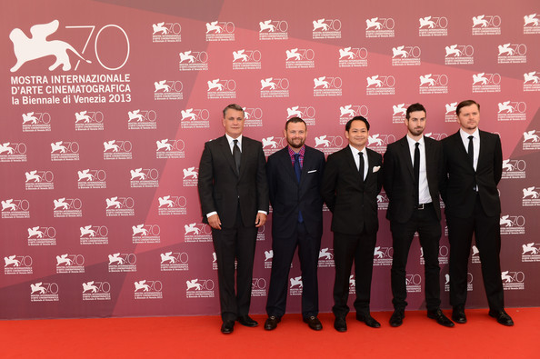 Stuart Ford, Christopher Woodrow, Peter Phok, Ti West and Jacob Jaffke attend 'The Sacrement' Premiere - The 70th Venice International Film Festival