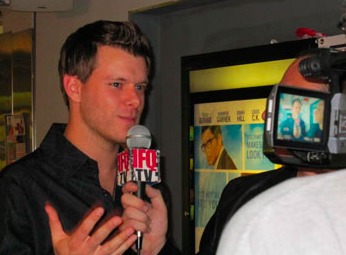 Chase Matthews being interviewed by IFO TV at The New York International Film Festival.