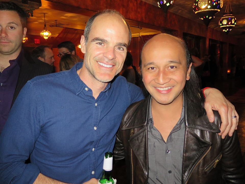 With Michael Kelly at the wrap party for The Secret in Their Eyes.