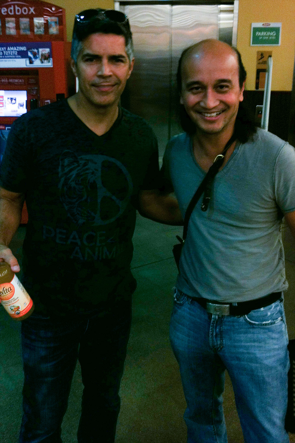 With Esai Morales. First met Esai when I was 17 working on Bad Boys. Have kept in touch all these years.
