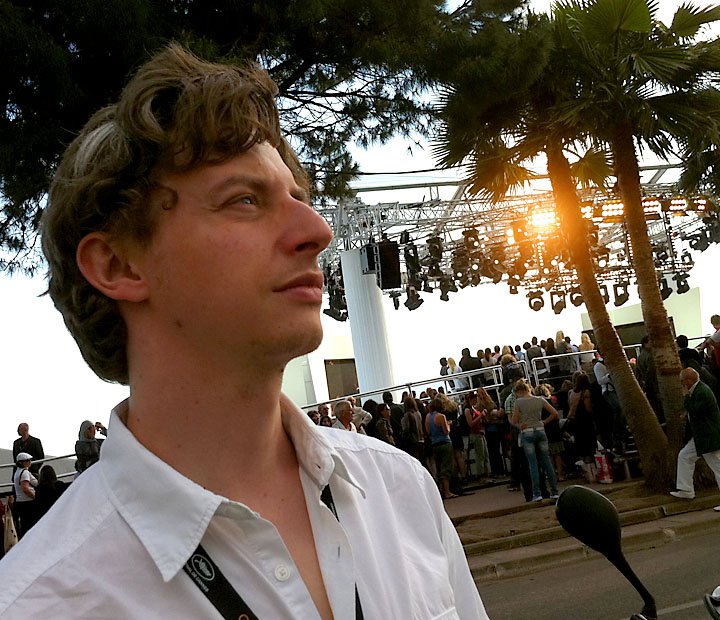 Martin at the Cannes Film Festival 2011 after his screening of AUGENBLICKE.