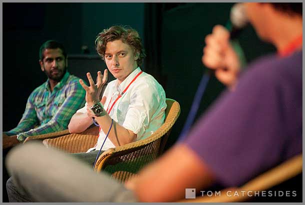 Martin doing a Q&A after the screening of AUGENBLICKE at the Cambridge Film Festival / UK.