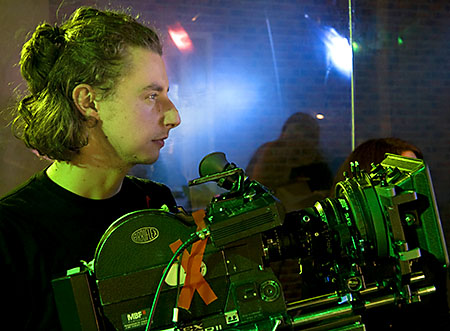 Director/Cinematographer Martin Bargiel on the set of 