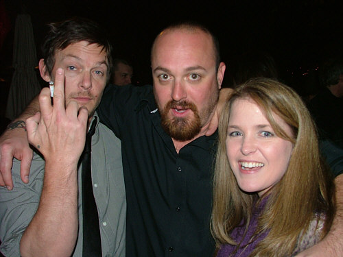 Norman Reedus, Troy Duffy and Wendy Shepherd at The Boondock Saints II: All Saints Day L.A. premiere and after party.