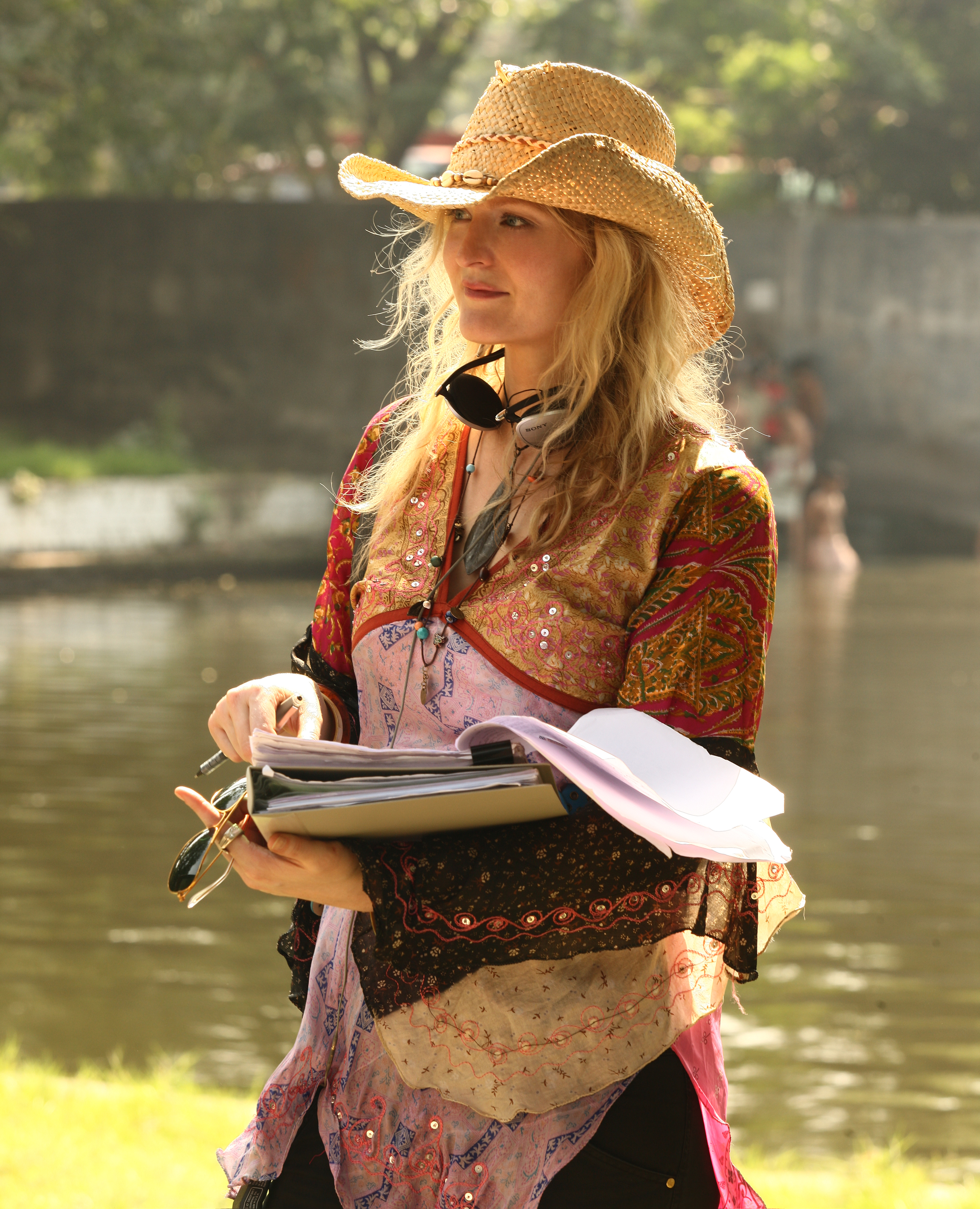 Director Claire McCarthy on the set of THE WAITING CITY. Kolkata, India