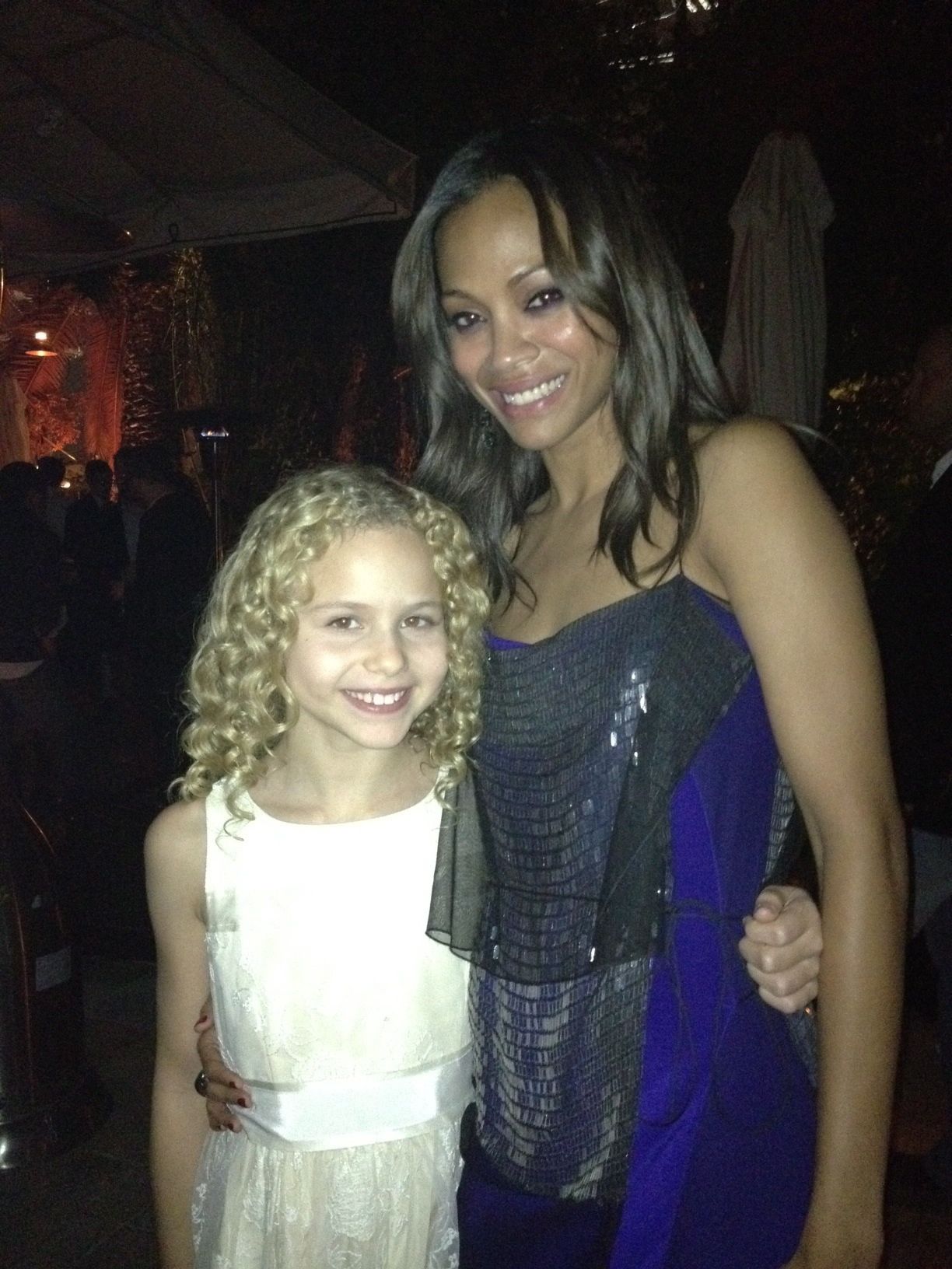 Director Zoe Saldana and Isabella Acres at premiere of KAYLien