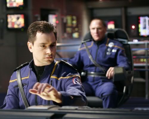 Still of Evan English and Vaughn Armstrong in Star Trek: Enterprise