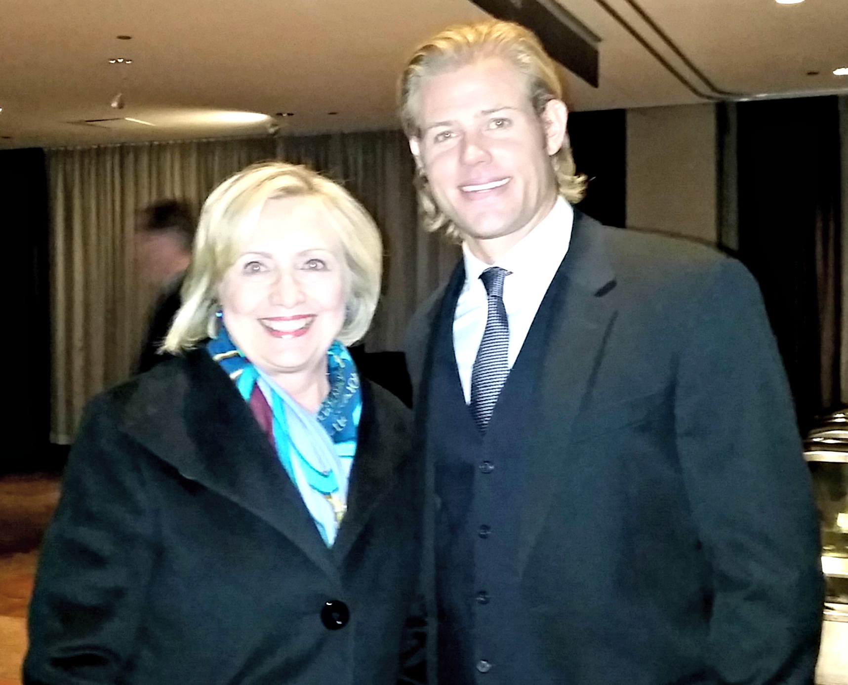 Trevor Donovan and Hillary Clinton