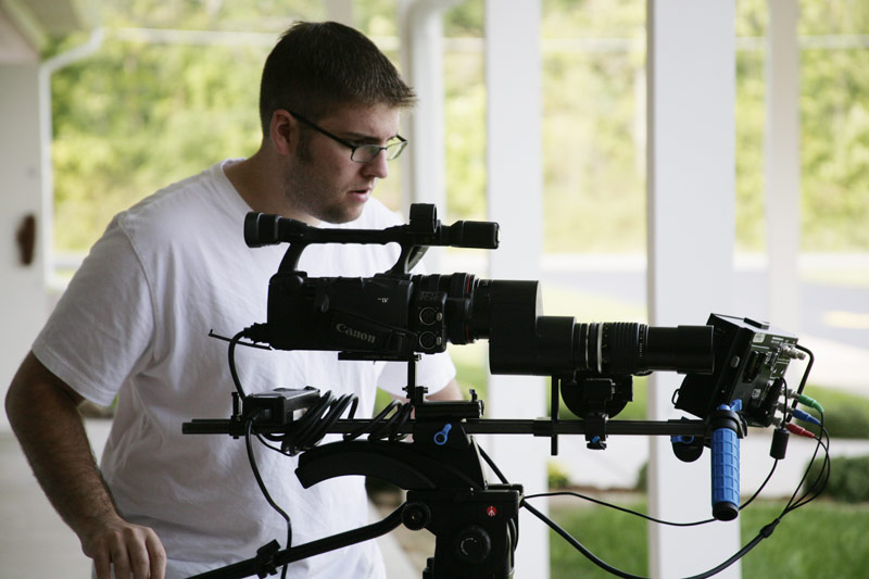 Filming the opening of Standing Firm