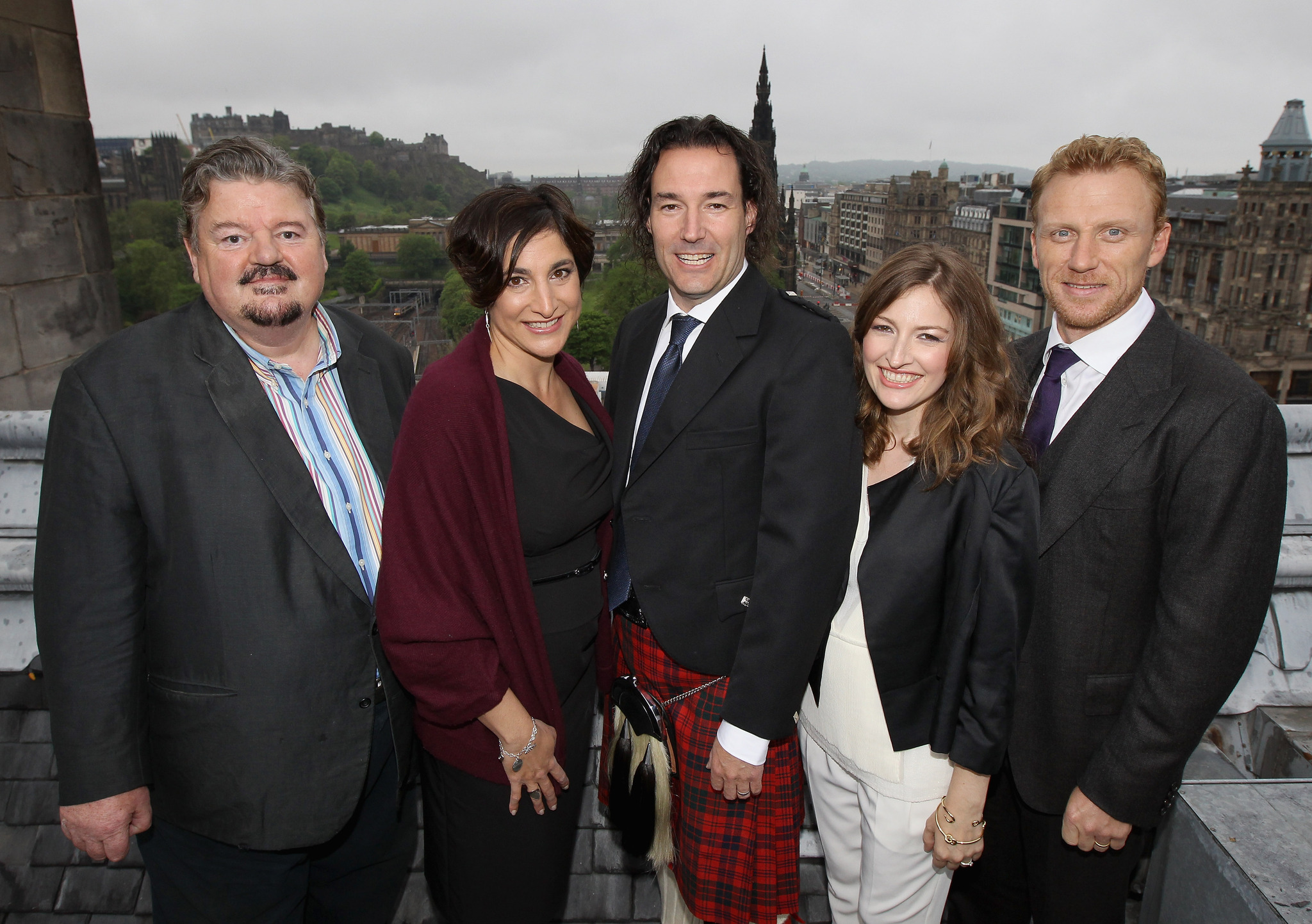 Robbie Coltrane, Mark Andrews, Kelly Macdonald, Kevin McKidd and Katherine Sarafian at event of Karaliska drasa (2012)