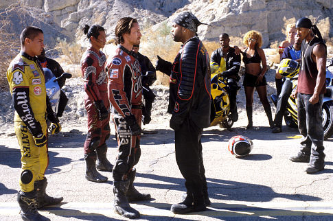 (L-r) JAY HERNANDEZ, WILL YUN LEE, MARTIN HENDERSON, ICE CUBE and FREDRO STARR (far right).