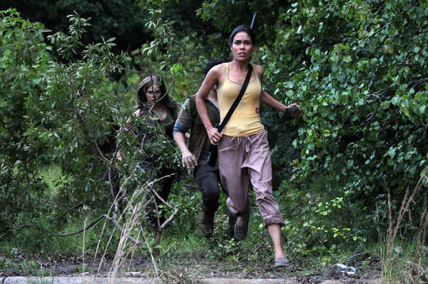 Still of Daniella Alonso and Tracy Spiridakos in Revolution (2012)