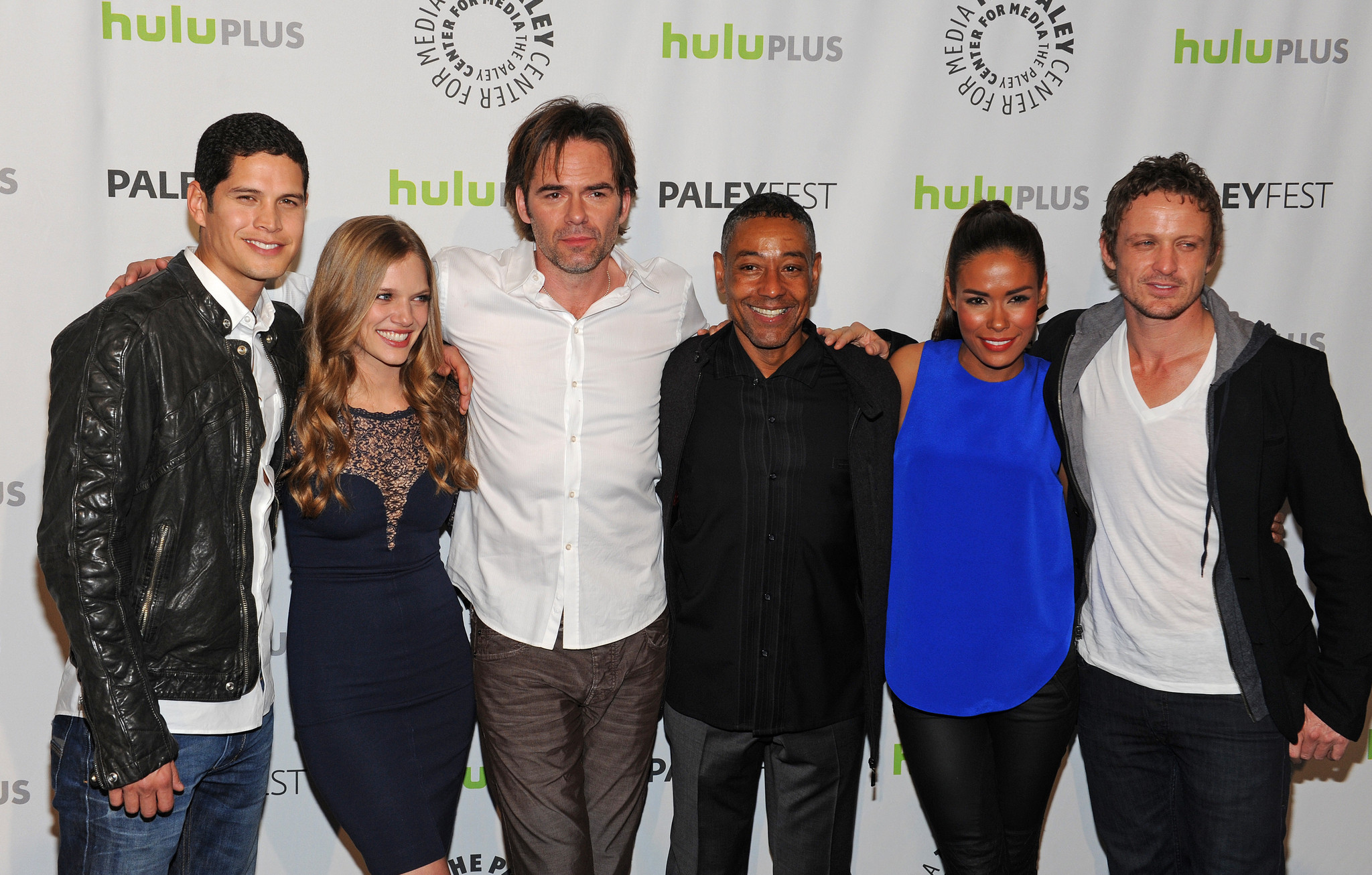 Giancarlo Esposito, Daniella Alonso, Billy Burke, David Lyons and Tracy Spiridakos at event of Revolution (2012)