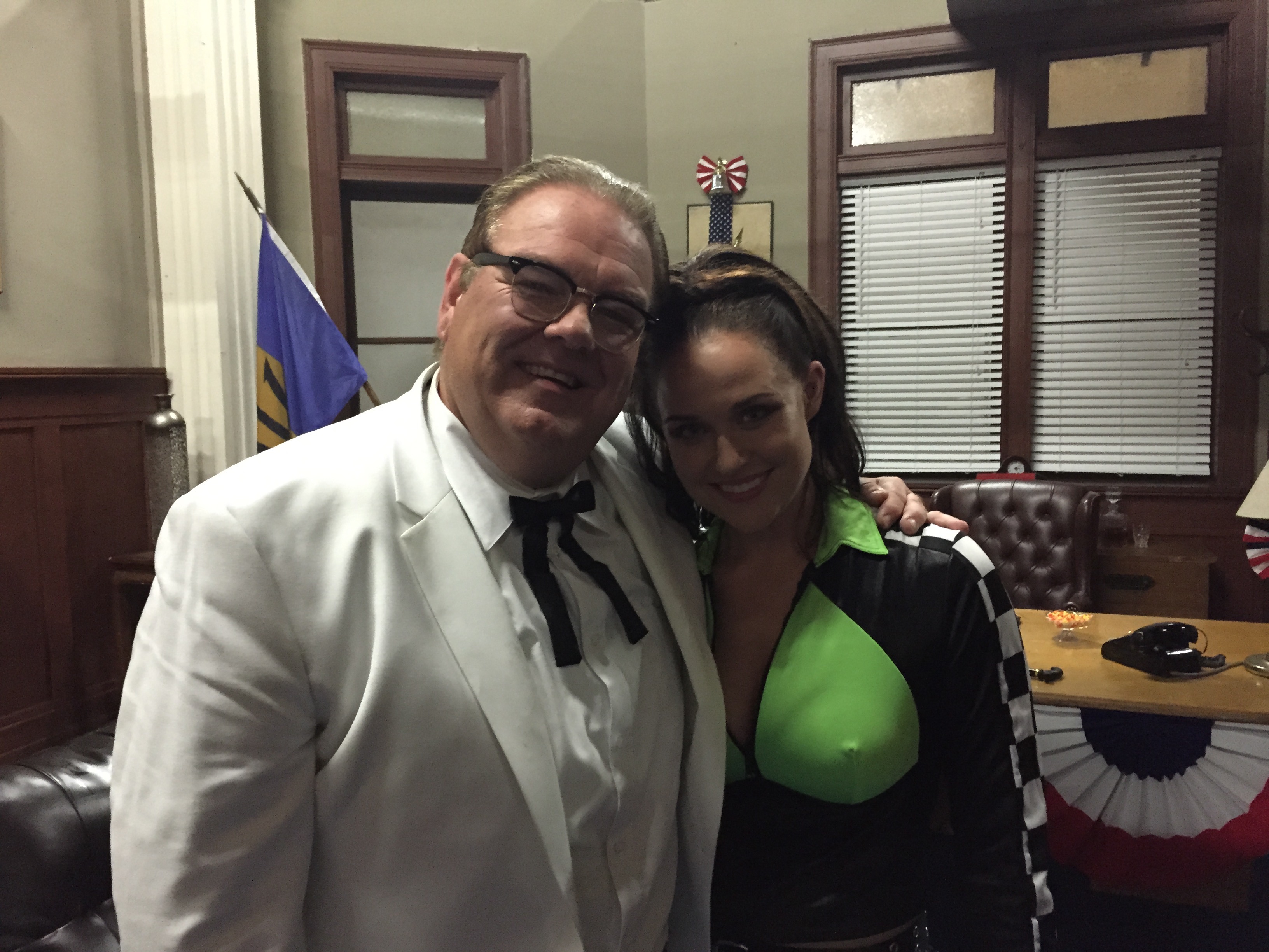 On set with Jim O'Heir on Halloweed the feature film.