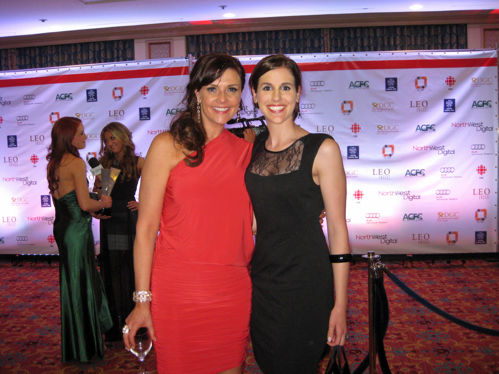 Jennifer Huva and Amanda Tapping at the 2012 Leo Awards in Vancouver, BC