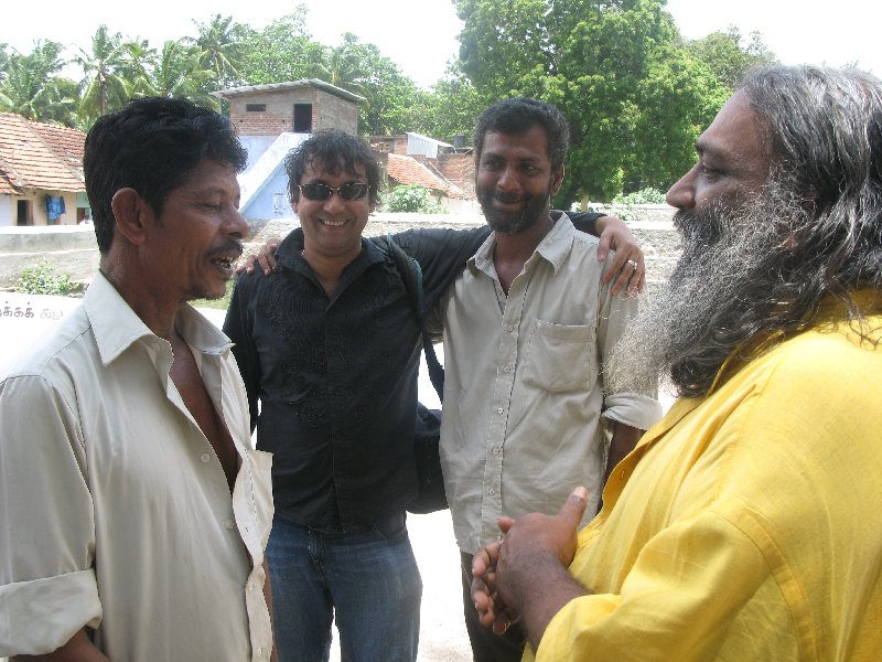 Chayan Sarkar along with well known Indian Production designer C.P.Padmakumar (right)during reconnaissance of The Last Weaver( Le dernier tisserand).