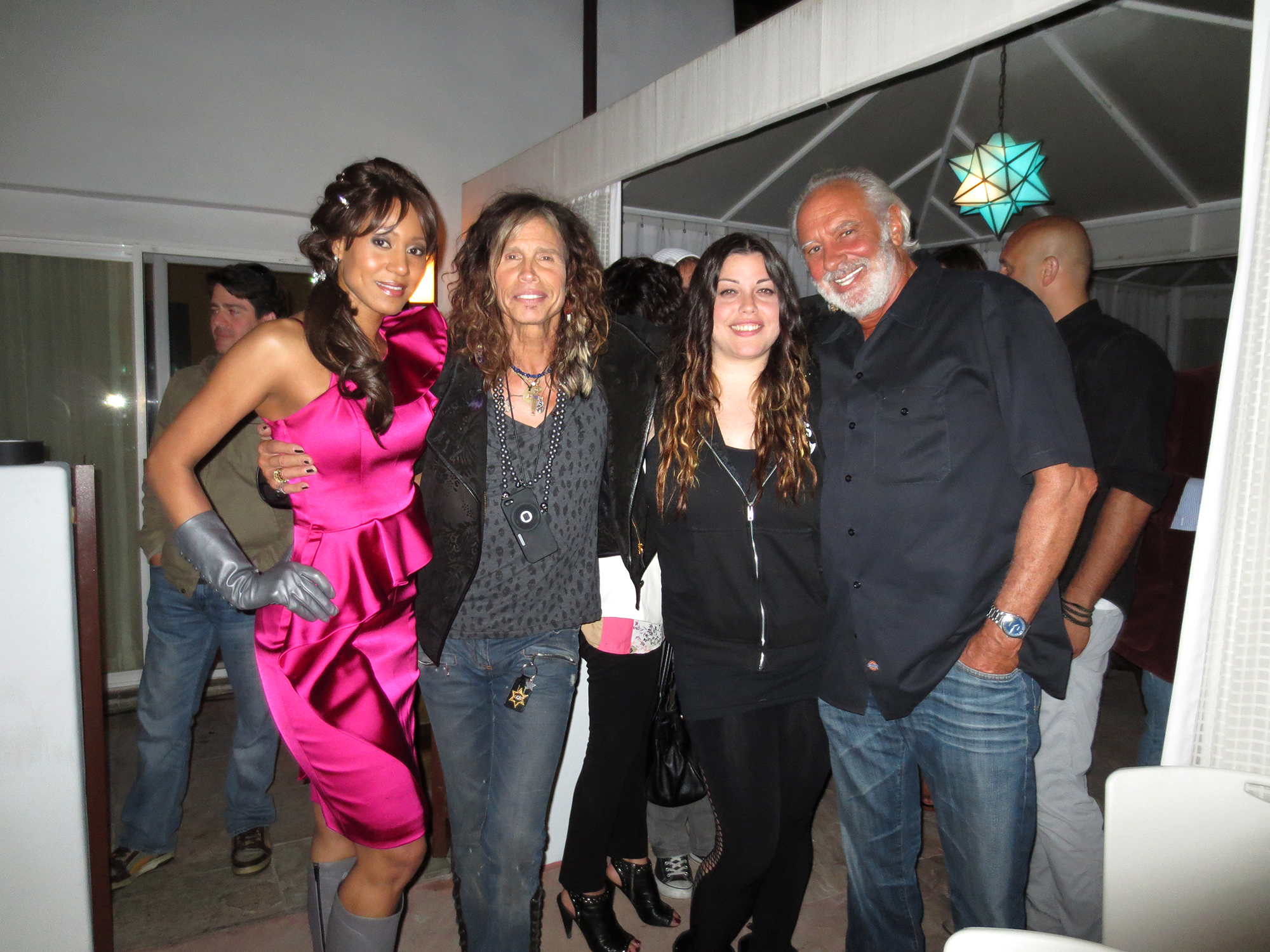 Vaja with Rock Legend Steven Tyler, Mia Tyler & Neal Cohen during Emmy weekend in LA 2013