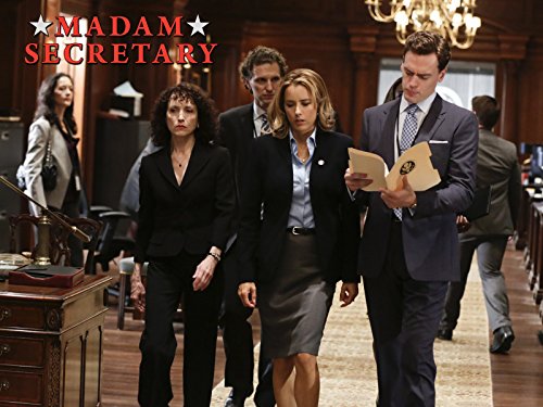 Still of Téa Leoni, Bebe Neuwirth, Sebastian Arcelus and Erich Bergen in Madam Secretary (2014)