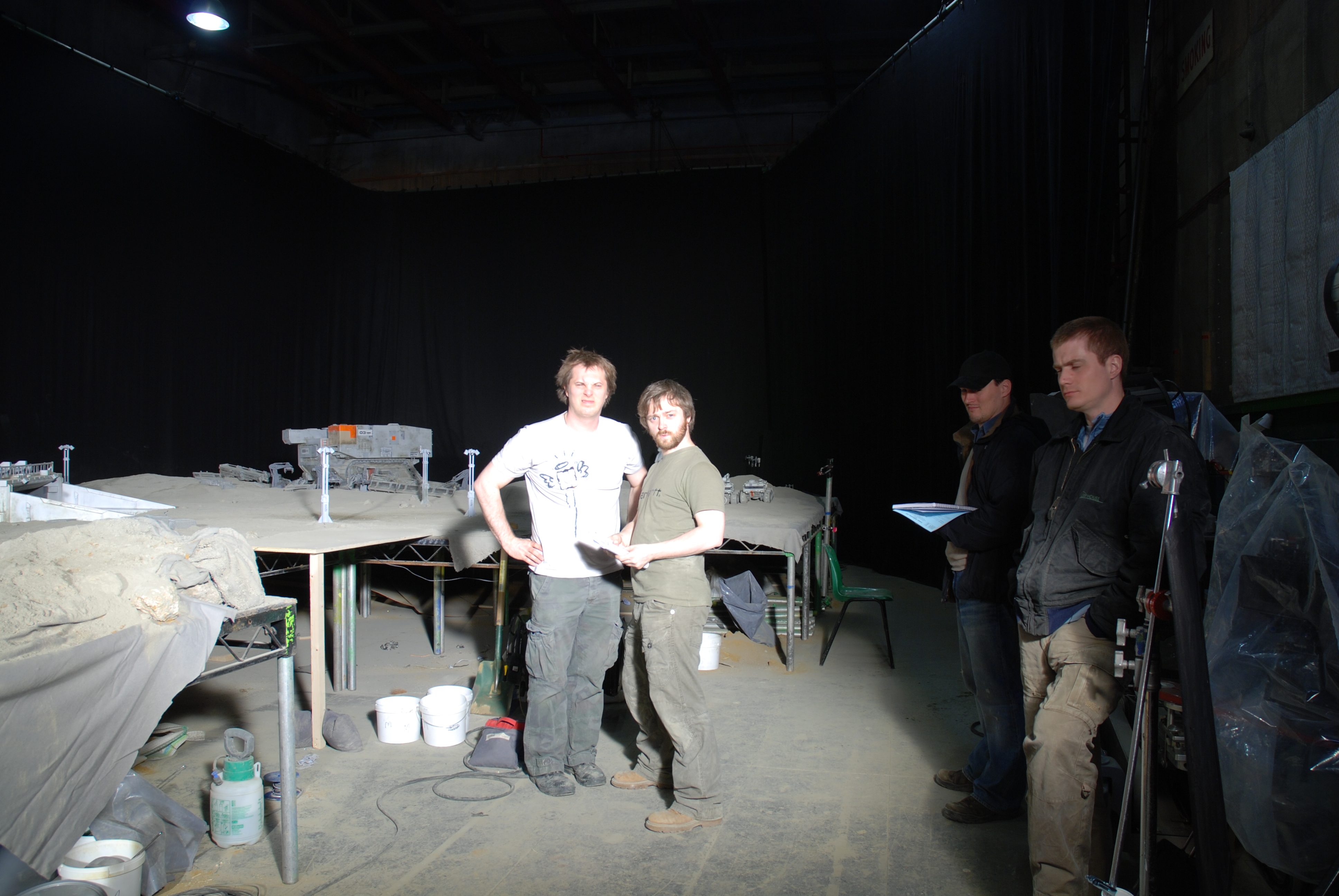 With Duncan Jones on the model miniature shoot for 