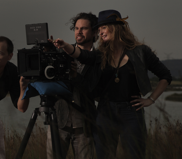 Cinematographer Denson Baker ACS and Director Claire McCarthy on the set of The Turning