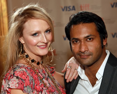 Director Claire McCarthy at the World Premiere of THE WAITING CITY with actor Samrat Chakrabarti