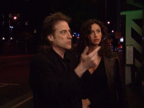 Still of Richard Lewis and Sofia Milos in Curb Your Enthusiasm (1999)