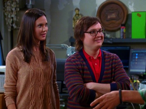 Still of Clark Duke and Odette Annable in Two and a Half Men (2003)