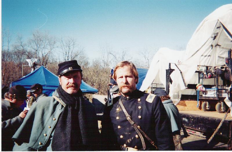 Tom and Jeff Daniels on the set of 