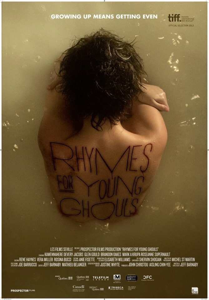 Kawennáhere Devery Jacobs in the official Rhymes for Young Ghouls poster