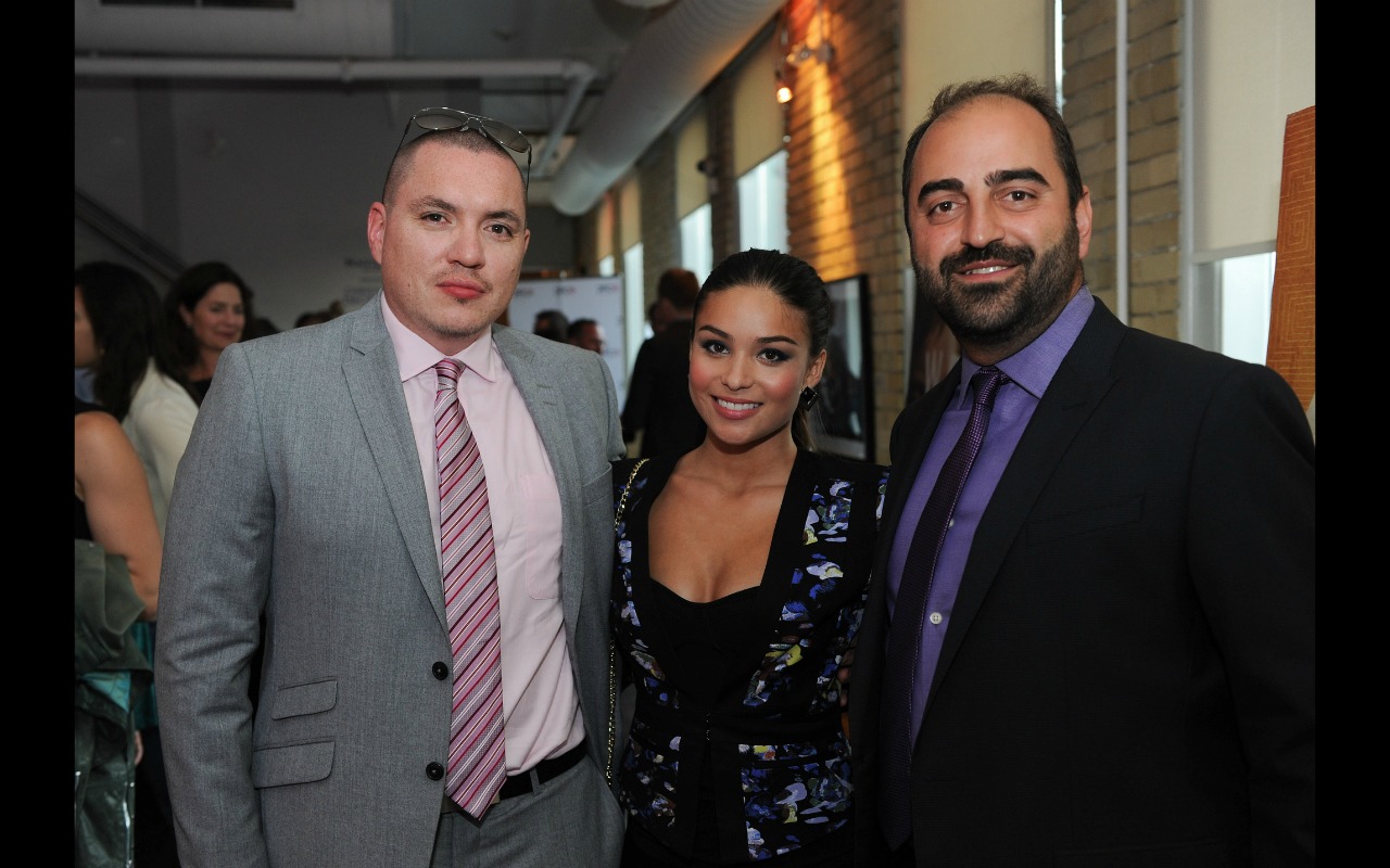 Jeff Barnaby, Devery Jacobs and John Christou at the TIFF Spoke Club Reception