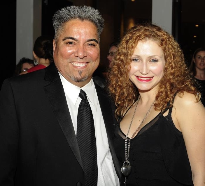Flaminia Bonciani with Paul Rodriguez at the Eddie Awards