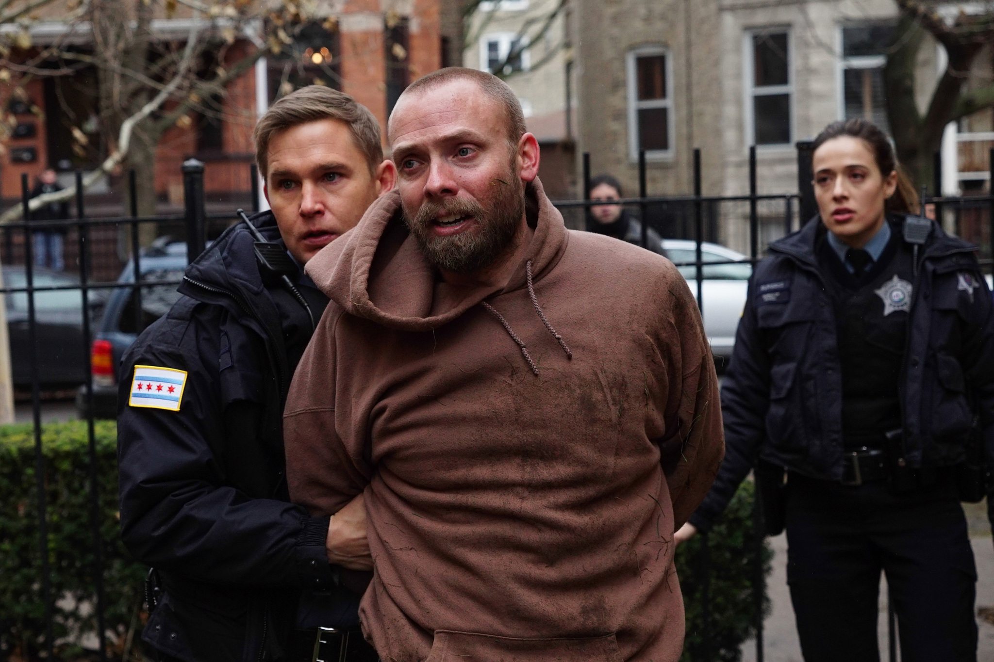 Still of Brian Geraghty, Matt Hawkins and Marina Squerciati in Chicago Fire (2012)