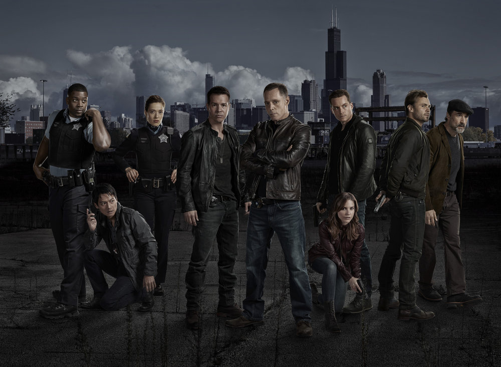 Still of Elias Koteas, Jason Beghe, Sophia Bush, Archie Kao, Jon Seda, Jesse Lee, Marina Squerciati and Laroyce Hawkins in Chicago P.D. (2014)