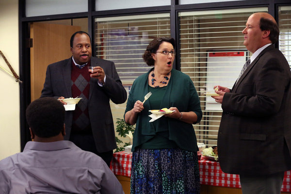 Still of Phyllis Smith, Leslie David Baker, Brian Baumgartner and Stanley Hudson in The Office (2005)