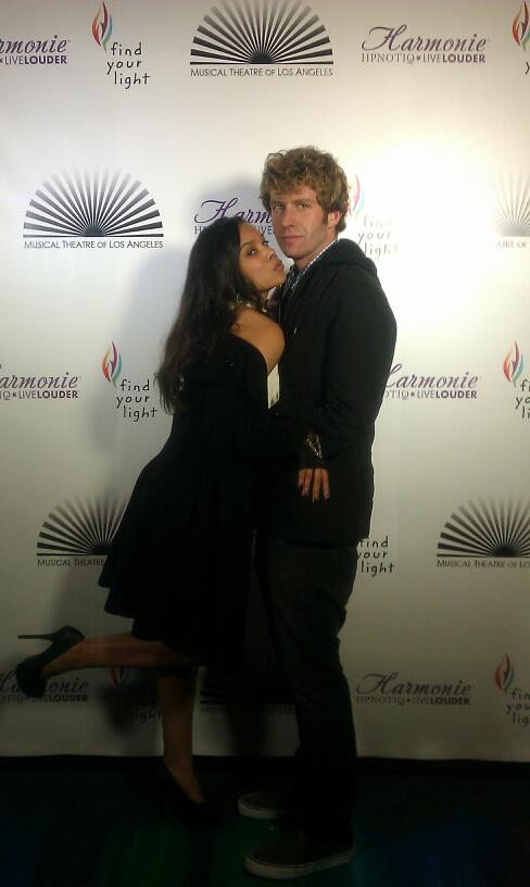 Actress Valenzia Algarin & Actor Lane Smith Jr. attend Josh Groban's find your light foundation