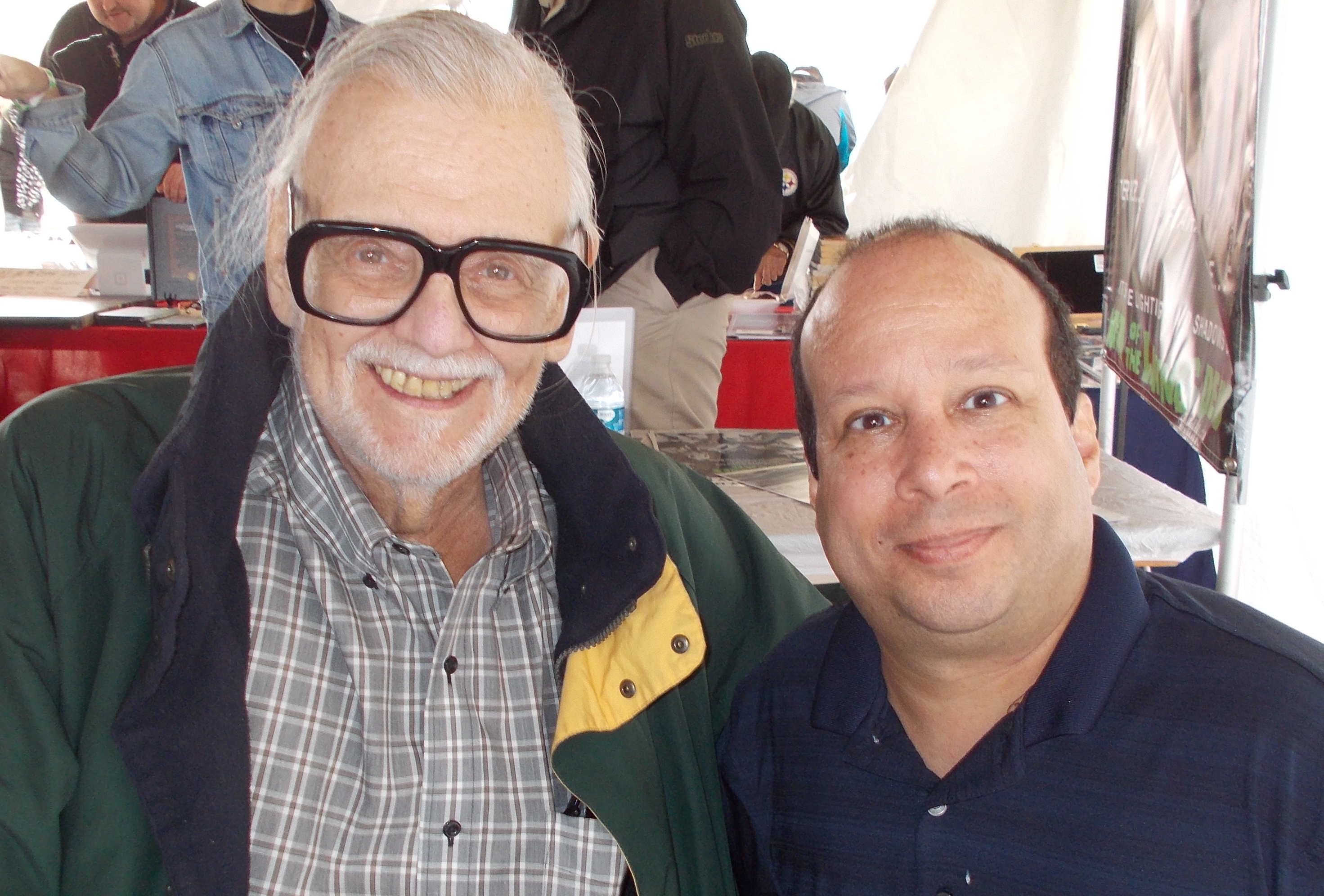 George A. Romero and Michael J. Tomaso at The Living Dead Fest in Evans City, PA in October, 2014.